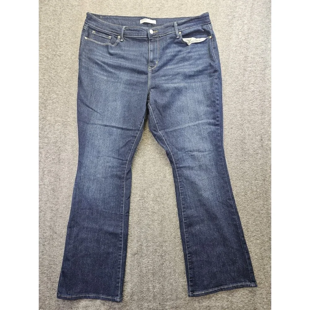 Signature by Levi Strauss Mid Rise Bootcut Jeans Womens 22 W38 L29 Blue